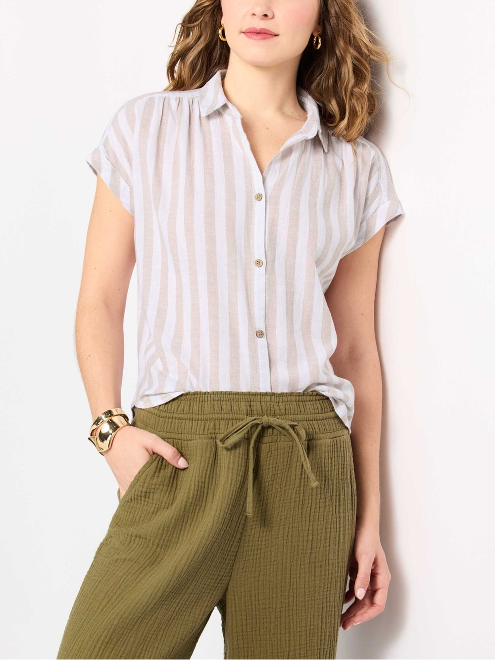 Beach Lunch Lounge - Dawson Top (Linen/Cotton Blend)